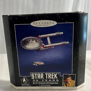 1996 Star Trek 30 Year Anniversary Ornaments (2) **NEW**